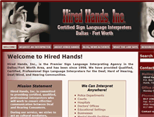 Tablet Screenshot of hiredhandsinc.com